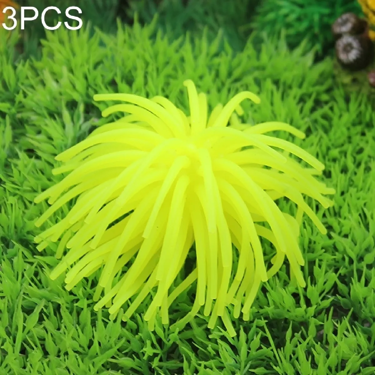 Wewoo Décoration aquarium - Ourson de mer jaune 3 PCS