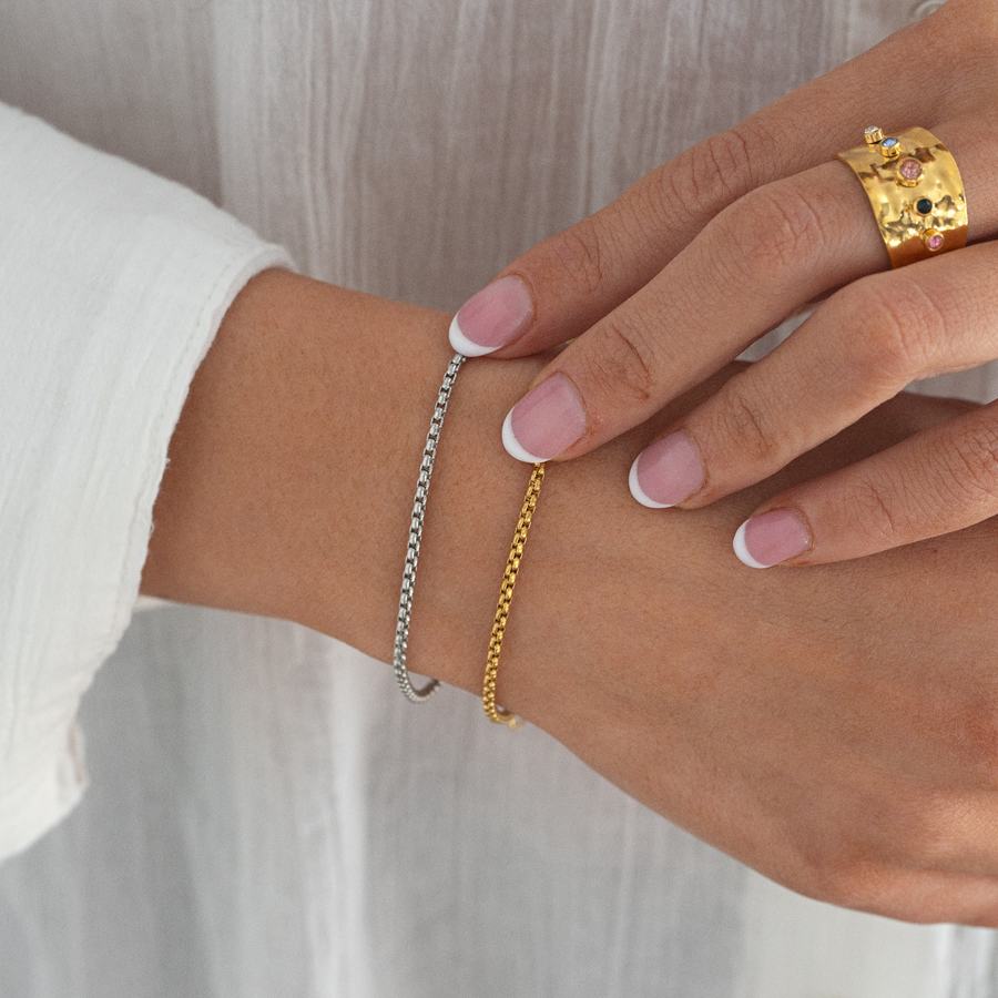 Timi Of Sweden Nori Link Chain Bracelet Stainless Steel Gold
