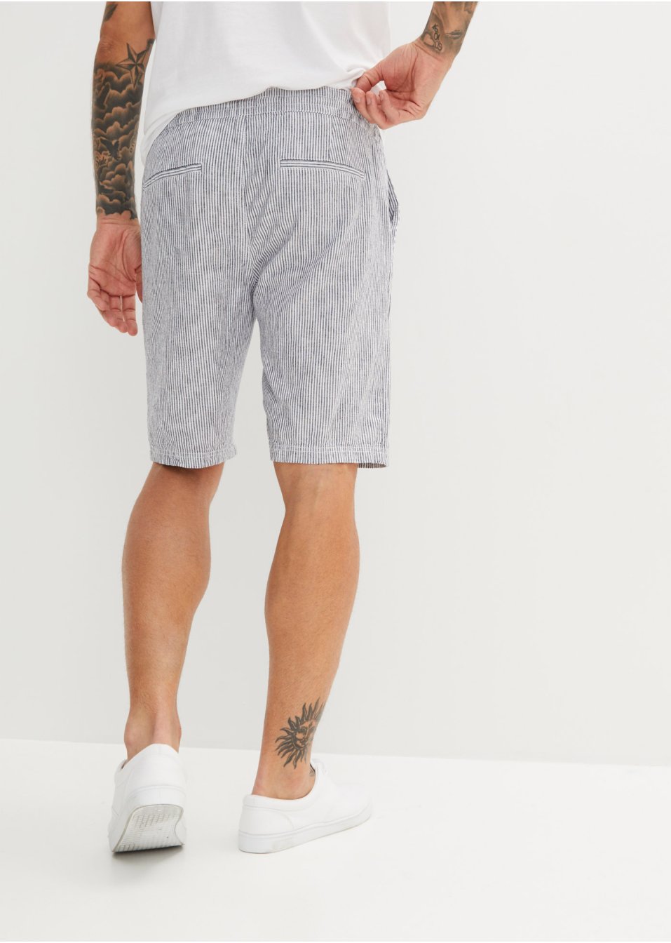 Bermuda en lin mélangé, Regular Fit