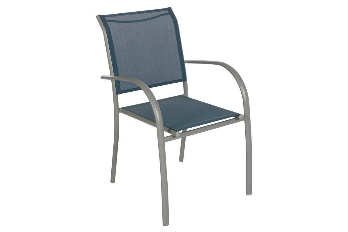 FAUTEUIL PIAZZA BLEU ORAGE SILVER
