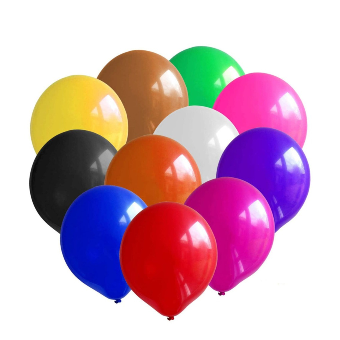 (12er Set) Ø90cm Party Deko Ballons Latex Luftballons Extragross - Div. Farben