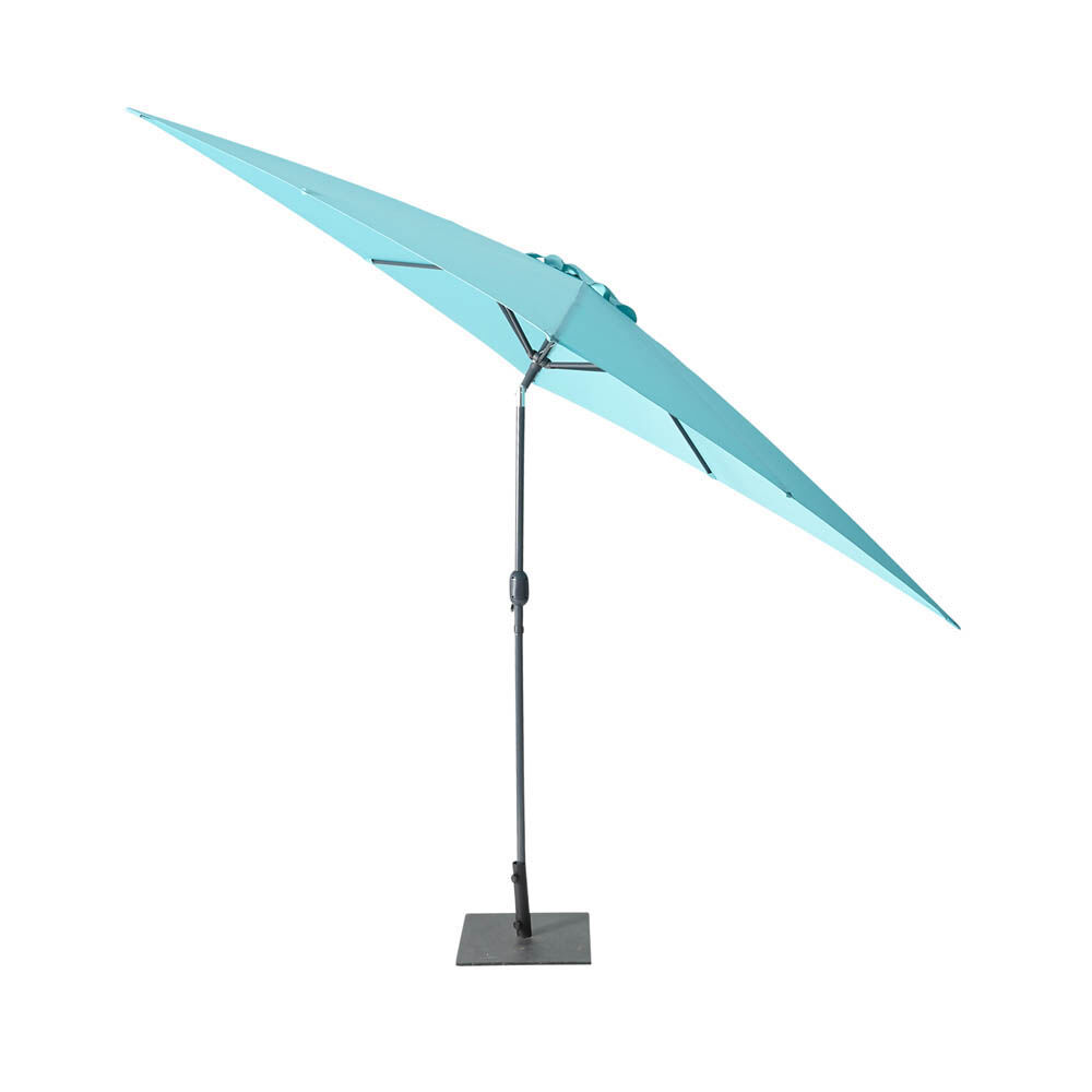 Parasol carré Tiago inclinable bleu L.250 x l.250 x H.245 cm