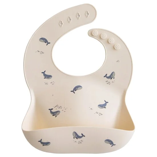 Bavoir en silicone   Whales        de               mushie