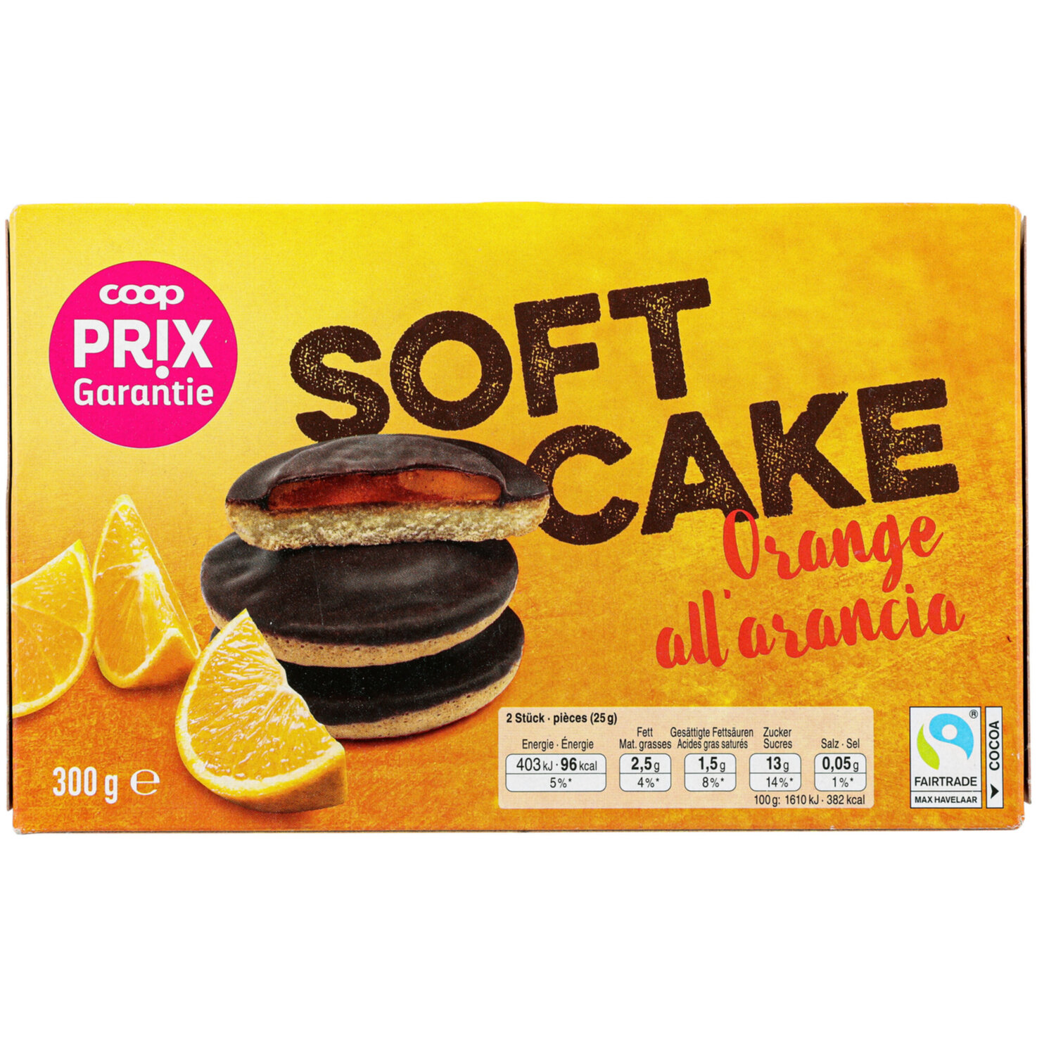 Prix Garantie Fairtrade Soft Cake Orange