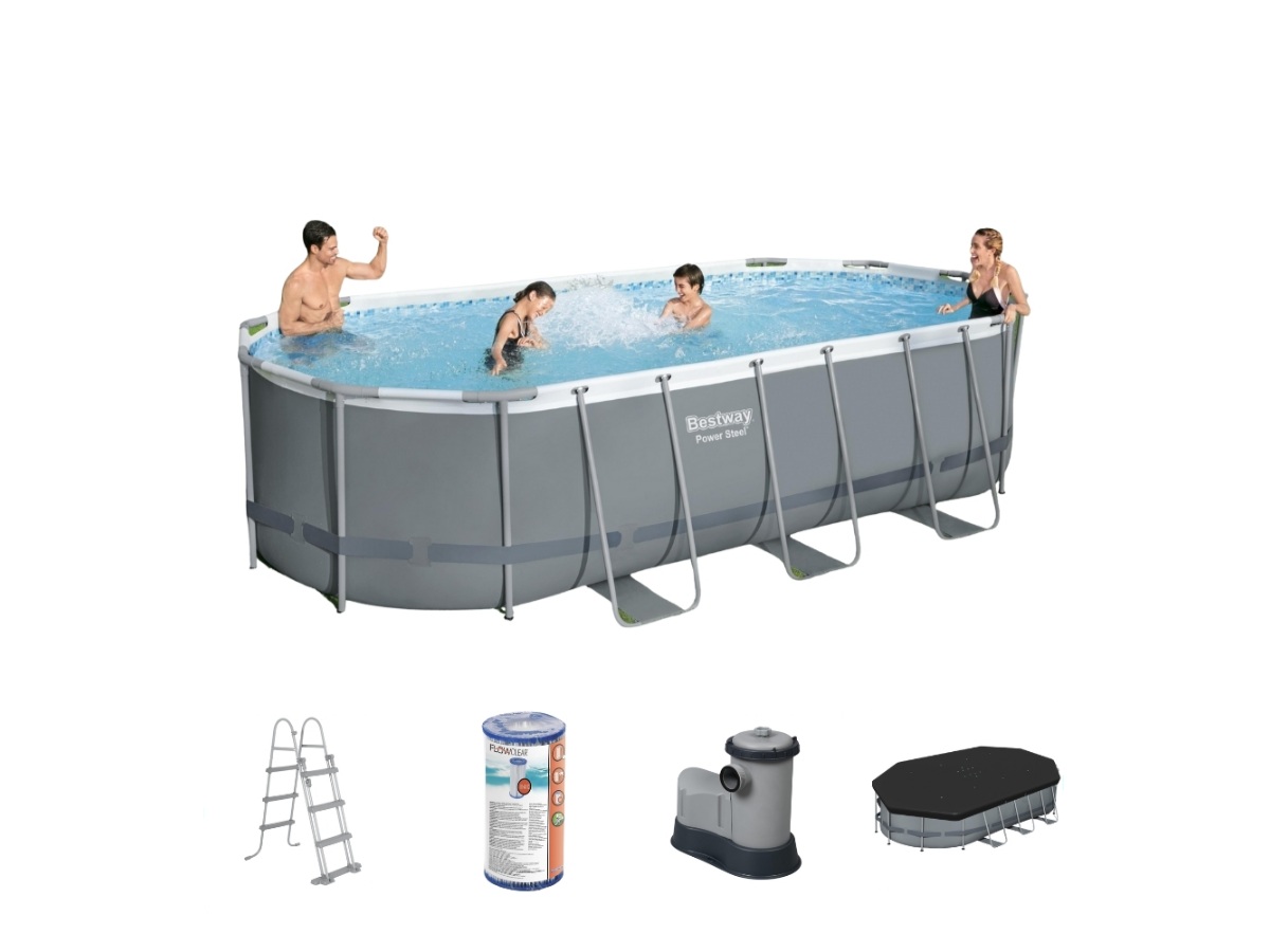 Bestway power steel 549x274x122cm zwembad – 5-delig