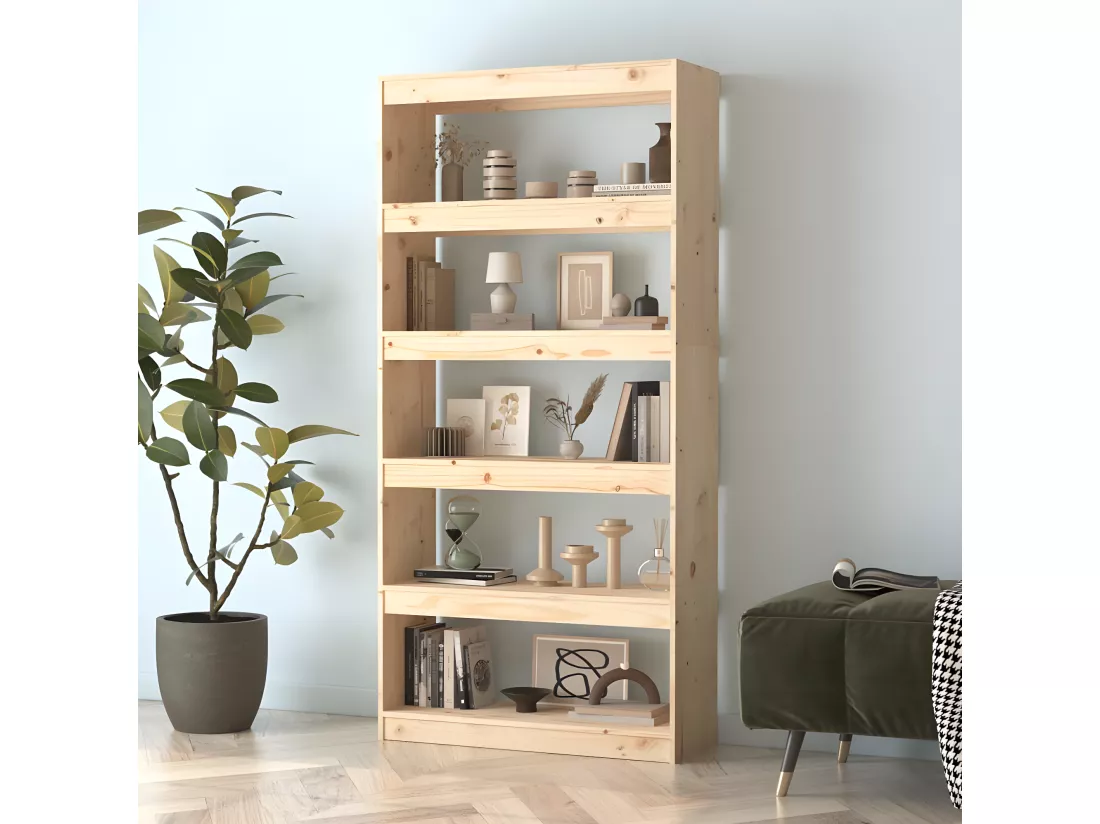 Bibliothèque/Séparateur de pièce 80x30x167,4 cm Bois de pin