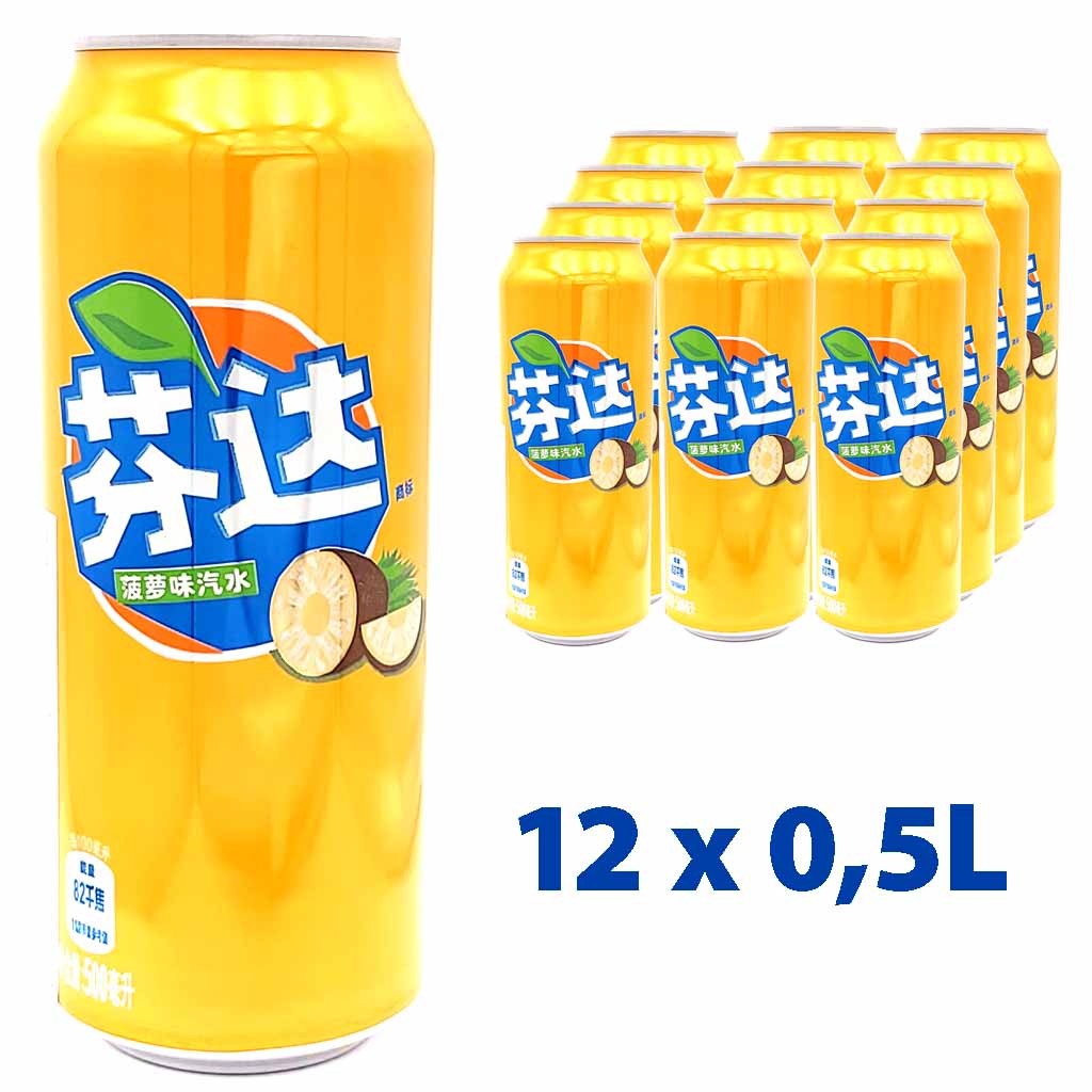 12x Fanta Pineapple - Ananas DOSE 0,5L = 6 Liter MHD:2.1.25