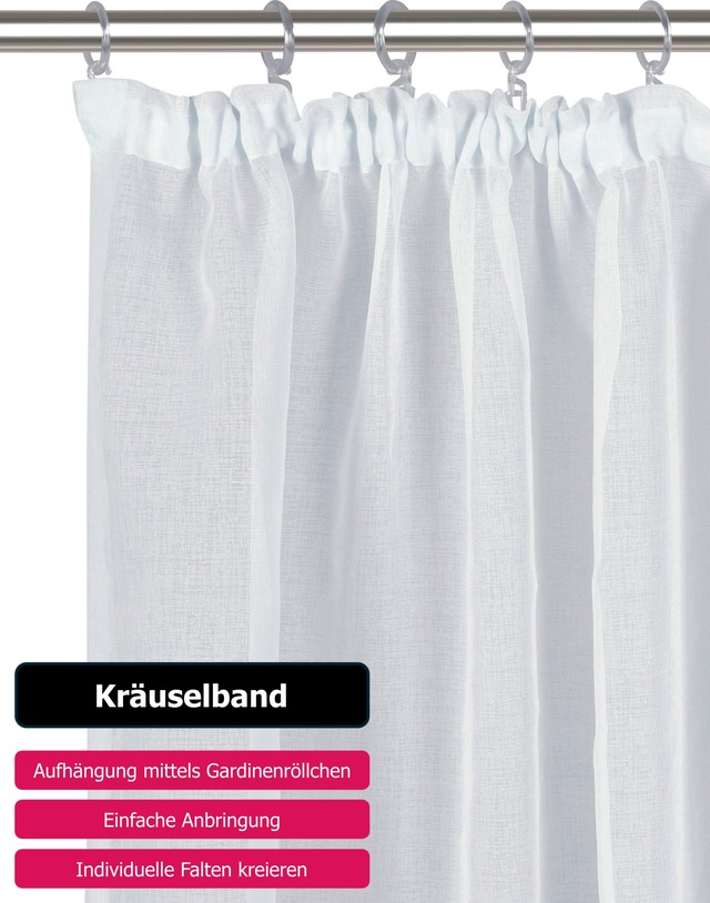 my home Gardine »Dolly« Kräuselband 1 Stk. tlg. Bestseller, Store