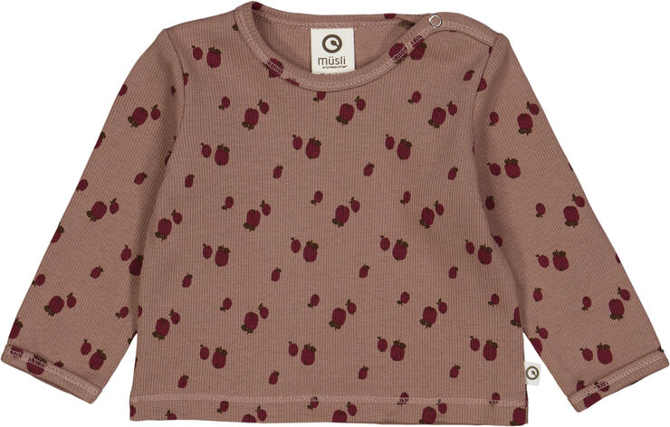 Müsli by Green Cotton Apple l/s T baby Daydream/ cabernet/ bark