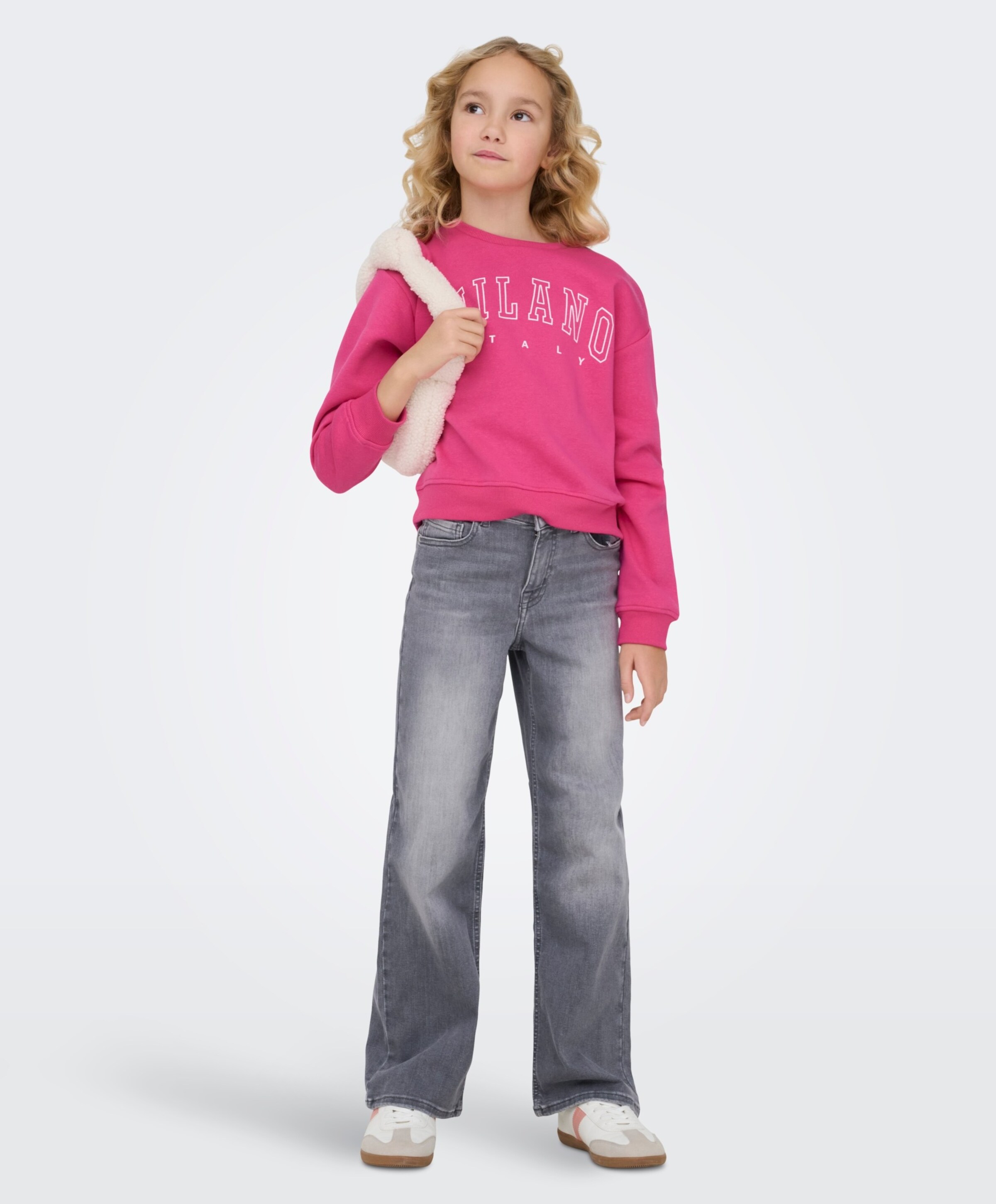 Only KOGMADISON BLUSH WIDE GD DNM NOOS meisjes jeans grijs