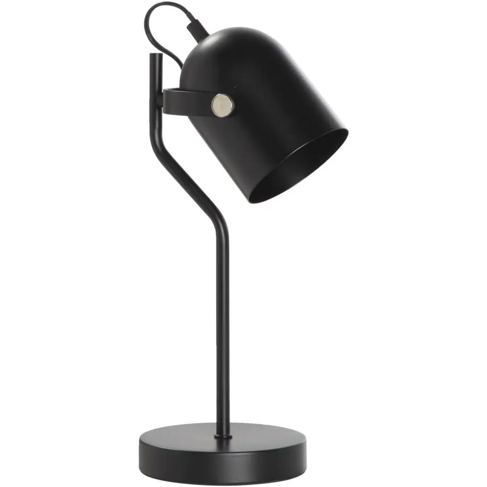 Bureaulamp Senn - zwart metaal - 39xØ17,5 cm