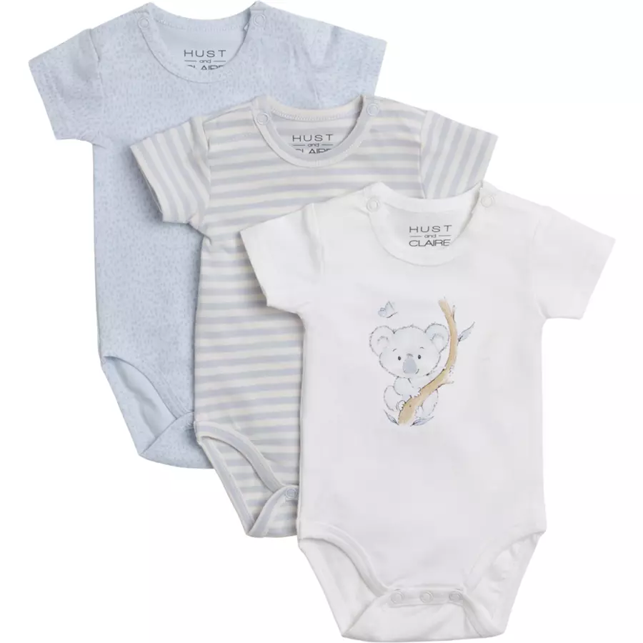 Hust & Claire Kurzarmbody Bati Air blue 3er Pack