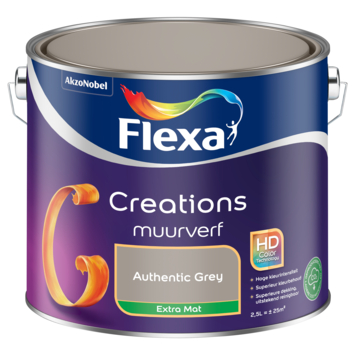 Flexa Creations muurverf authentic grey extra mat 2,5 liter