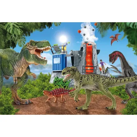 Schmidt Spiele KinderpuzzleDinosaurs, Dinosaurier der Urzeit, 100 Teile, mit Saichania mini Figur