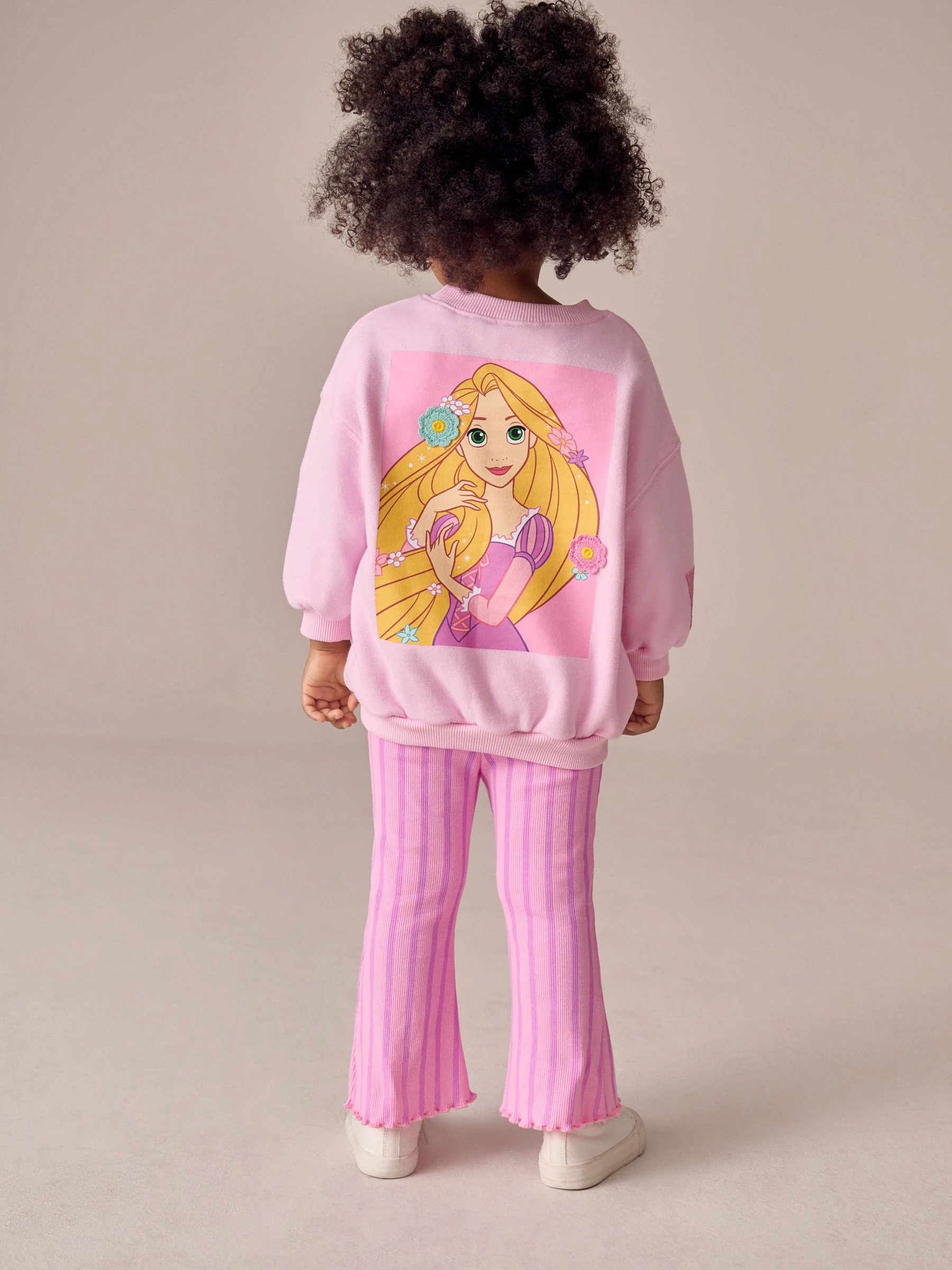 Pink Rapunzel Disney Princess - Set van sweatshirt en uitlopende legging (3mnd -7jr)