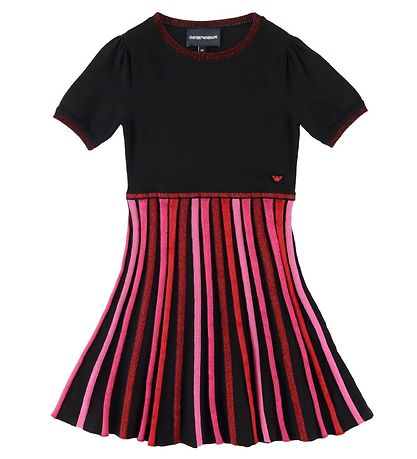 Emporio Armani Kjole - Strik - Sort/R?d