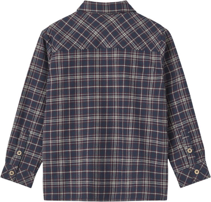Wheat Natkjole Iben Navy check