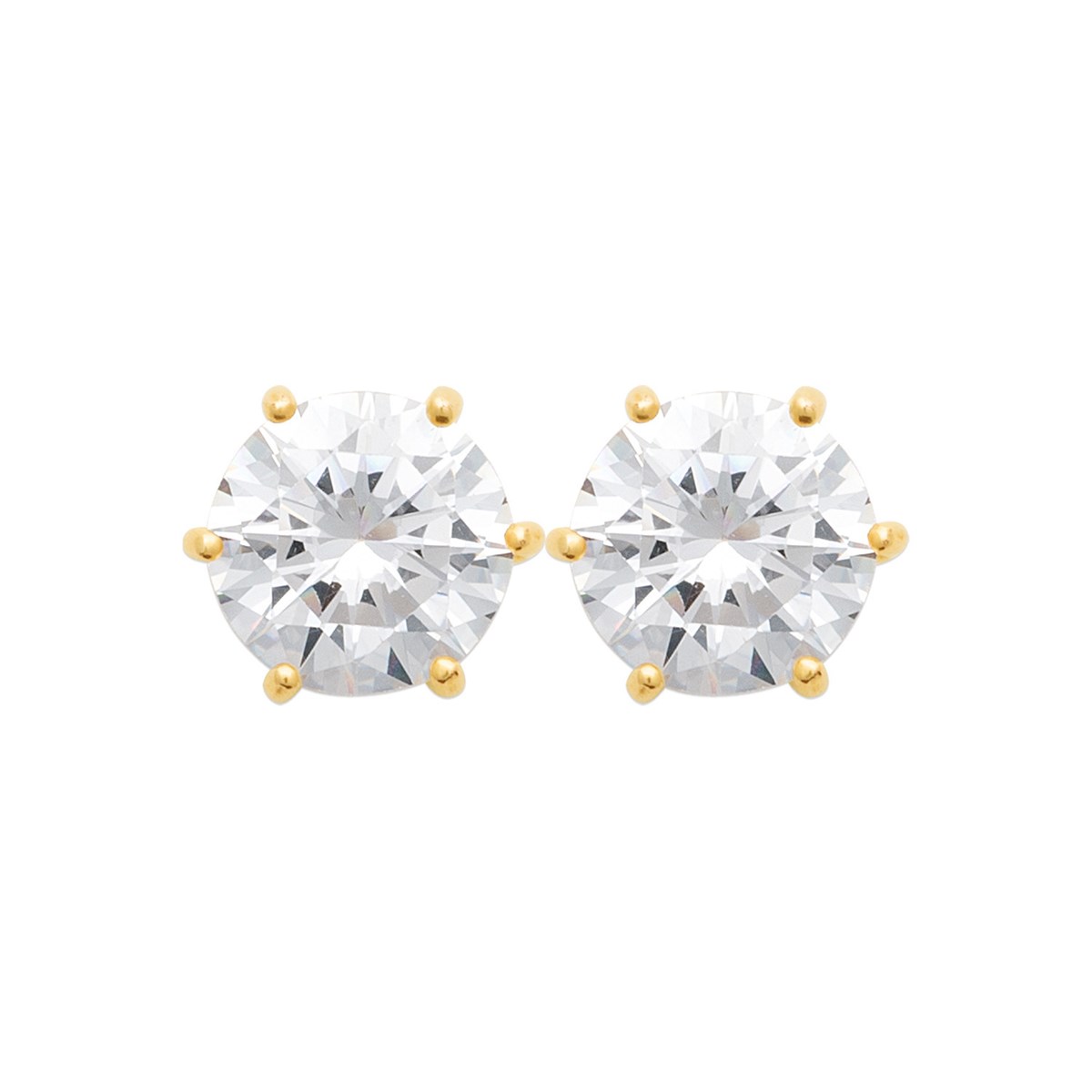 Boucles d'oreilles Brillaxis plaqué or oxyde 8 mm