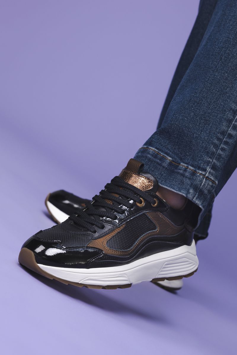 Xsensible Milau Stretchwalker Sneakers Zwart Dames