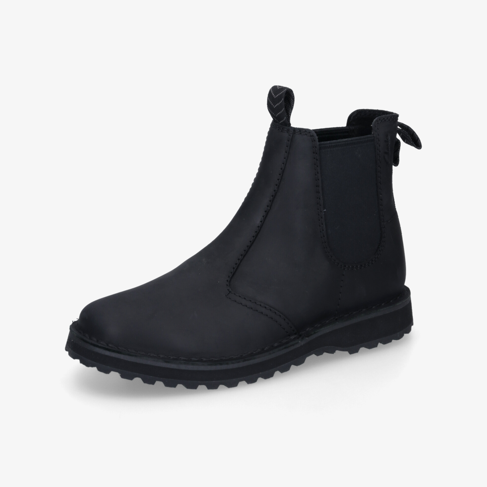 Clarks Solsbury Easy Black Leather Herren Chelsea Boots