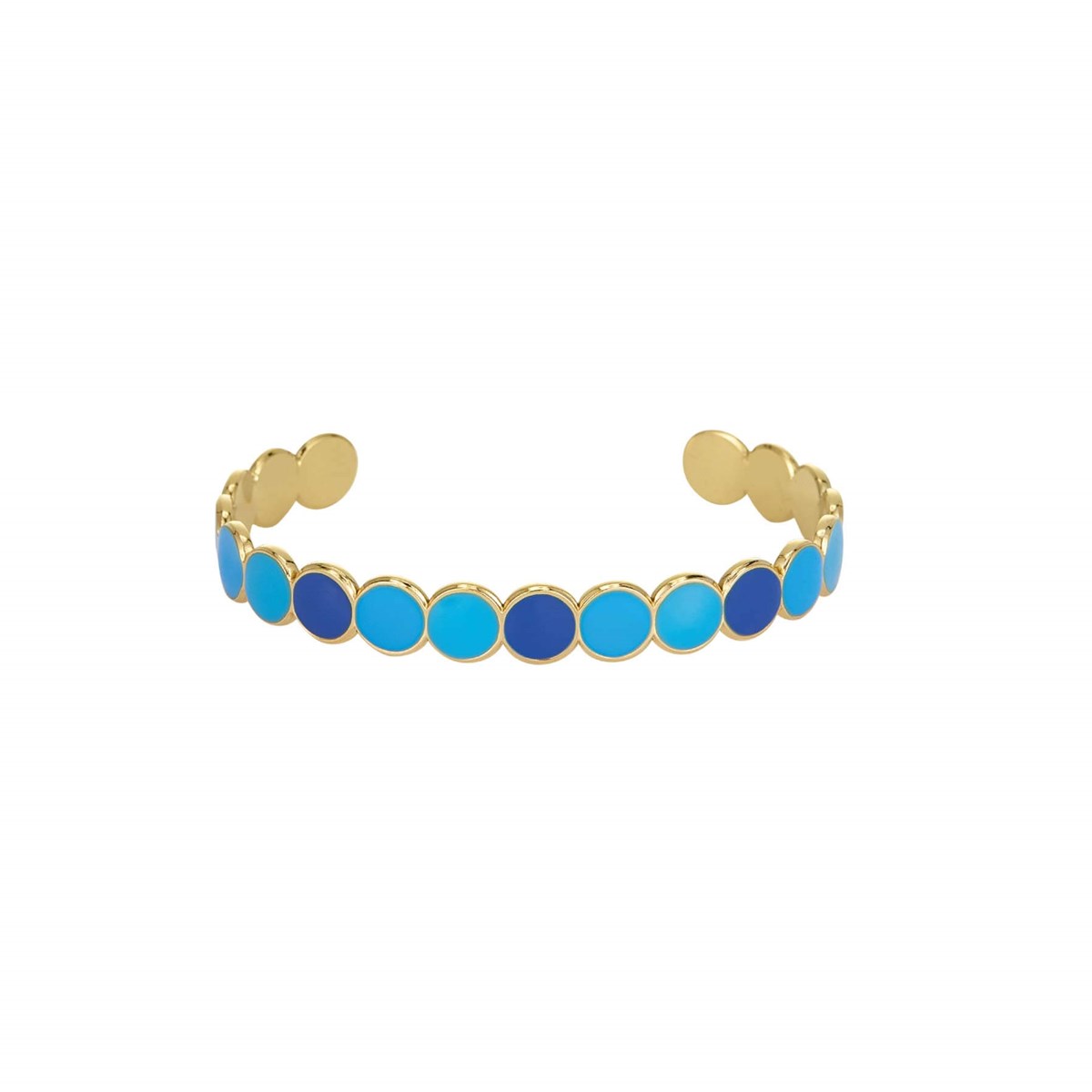Jonc Baia bleu acier doré or