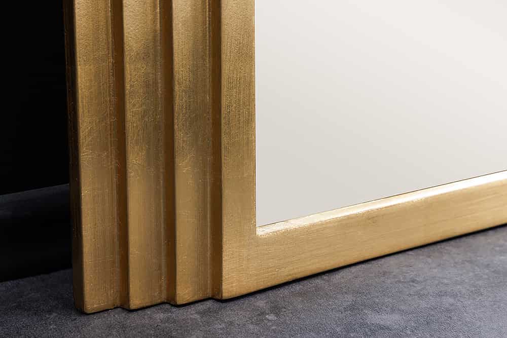 Edler Wandspiegel ART DECO 160cm gold Rundbogen Spiegel
