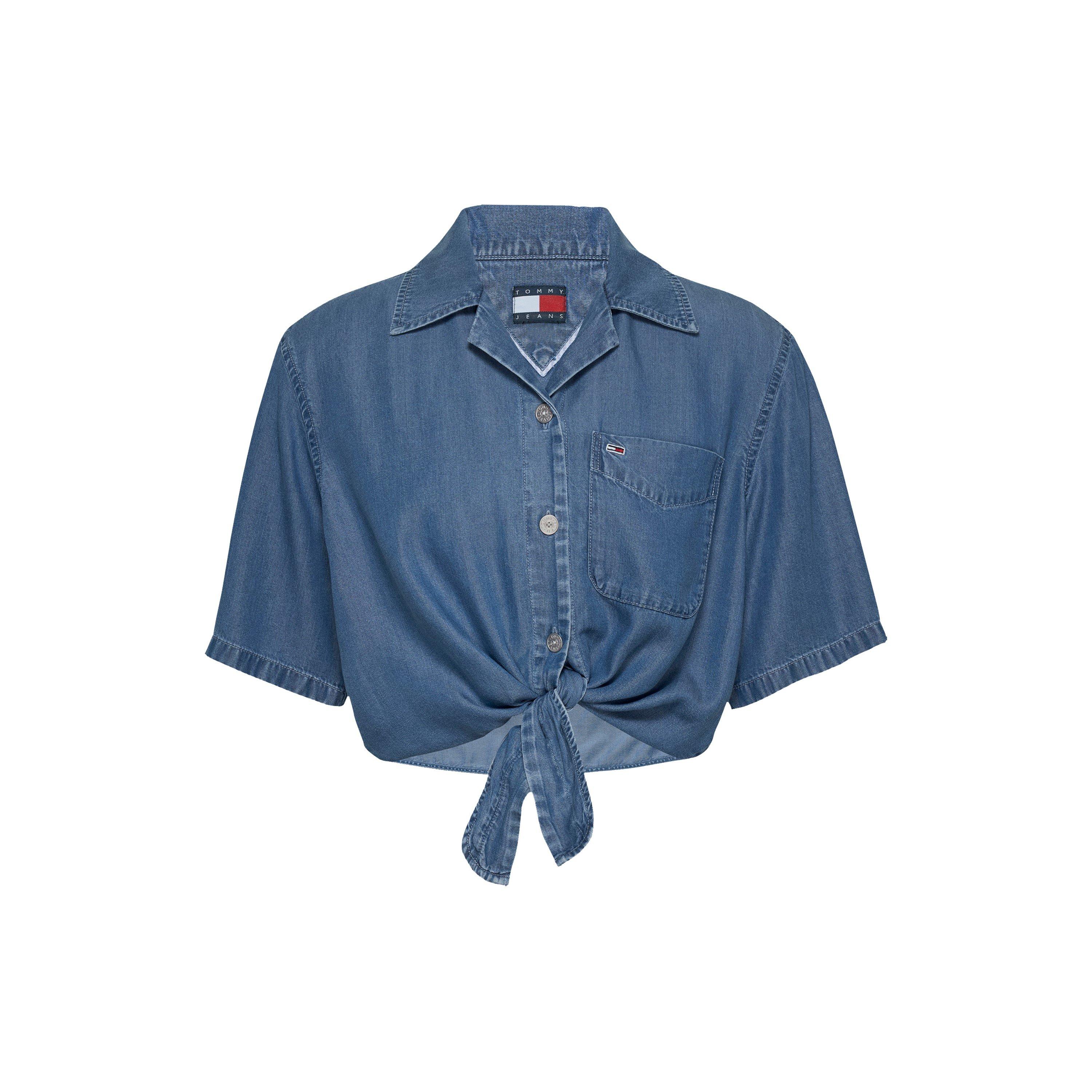 Tommy Jeans TJW CHAMBRAY TIE SS SHIRT EXT