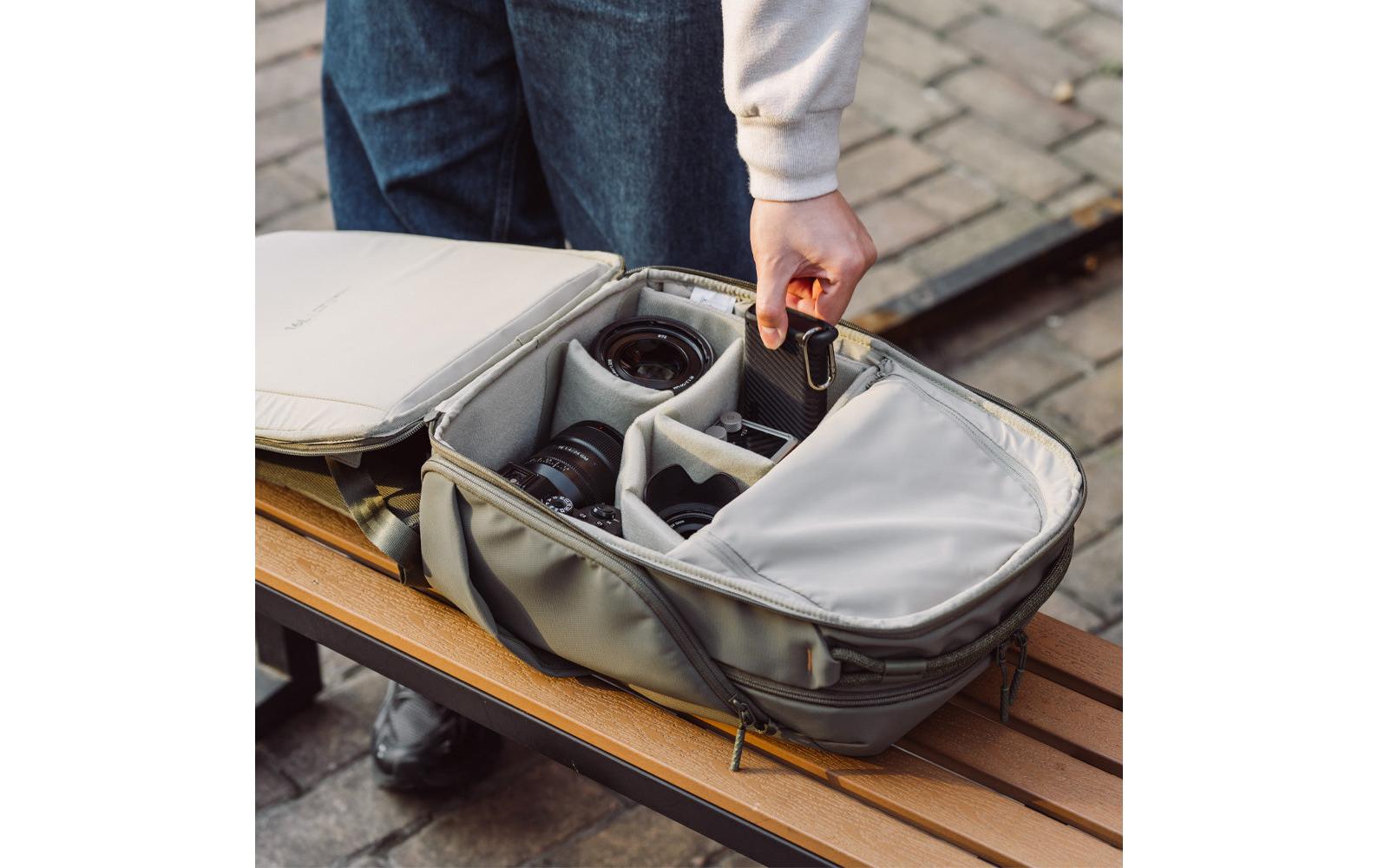 Fotorucksack OneGo Lite 16 L Matte Black<br>Leichter Rucksack für Stadt- und Reisefotografen