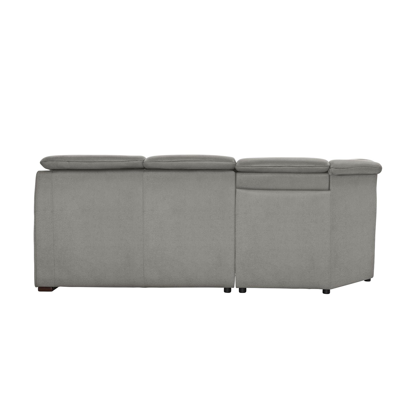 polsterpower Ecksofa - Belle silver - Basismodell - rechts