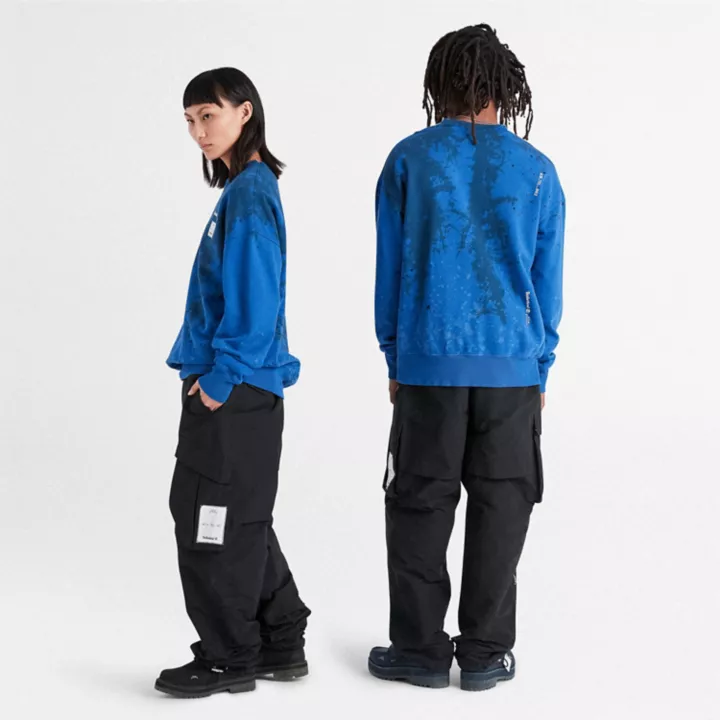 Moletom Timberland x A-Cold-Wall* com estampa abstrata de árvore na cor azul
