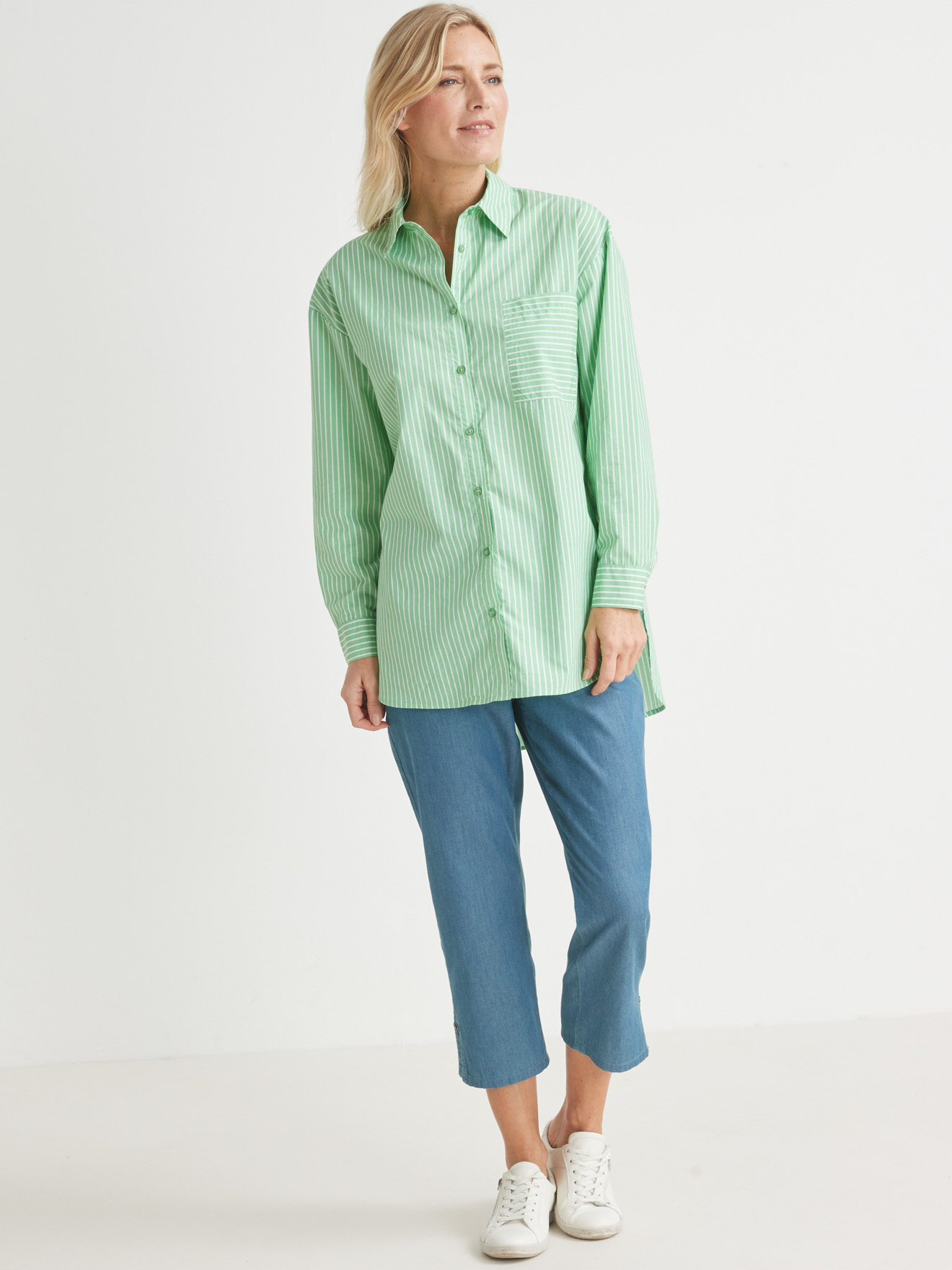 Chemisier long pur coton