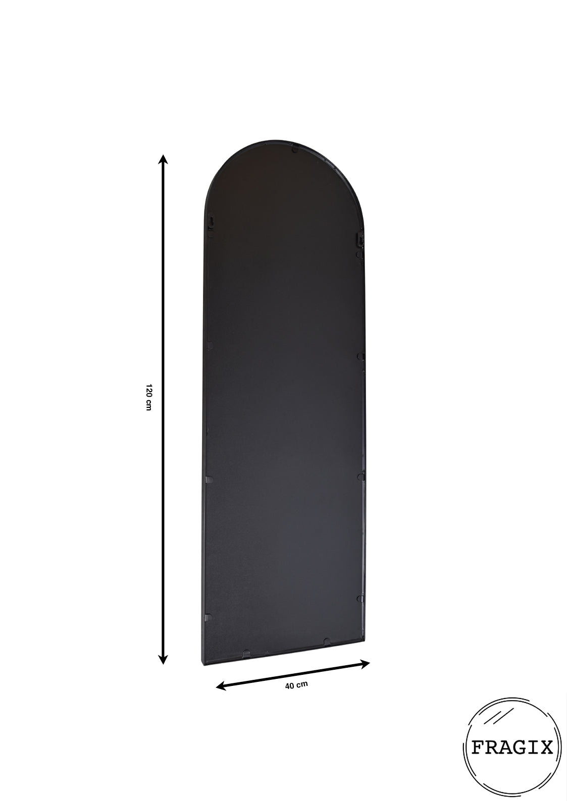 Fragix Ark wandspiegel - Zwart metaal - 120x40