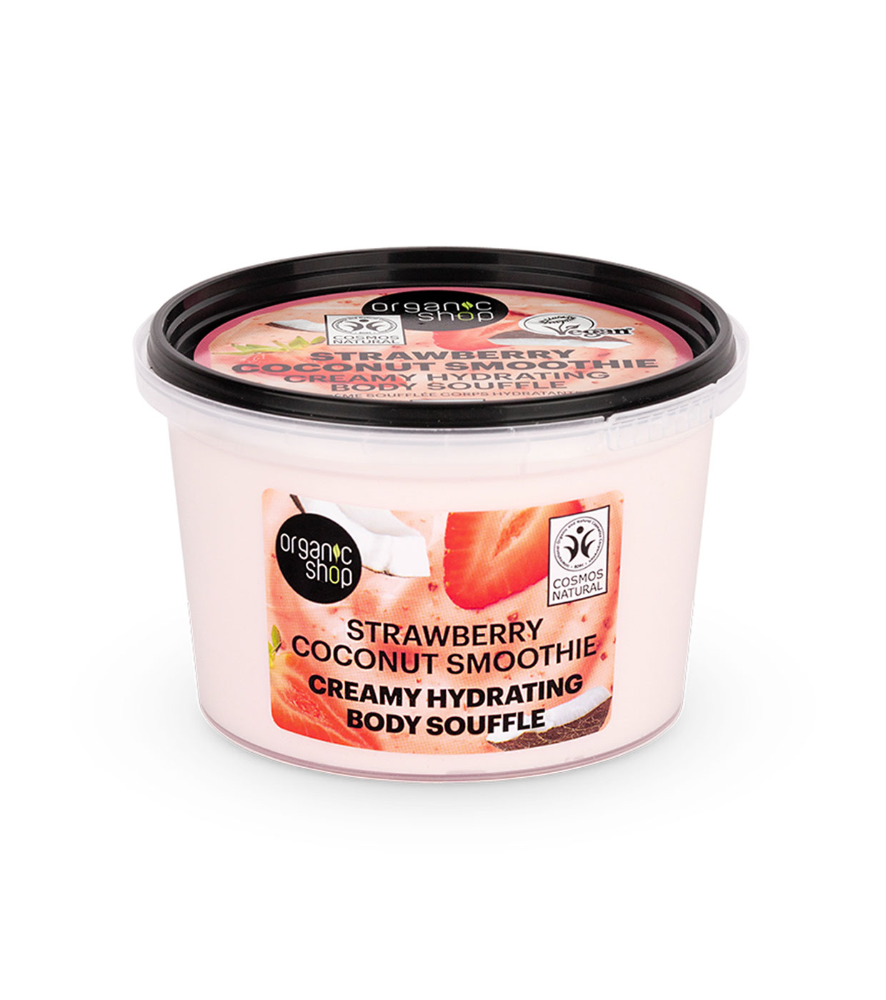 Organic Shop - Creme suflê corporal - Morango e coco