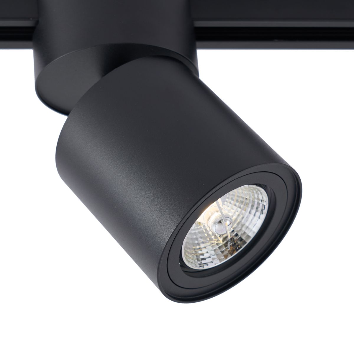 Moderne spot zwart voor railsysteem 1-fase GU10 70mm - Iconic Roto