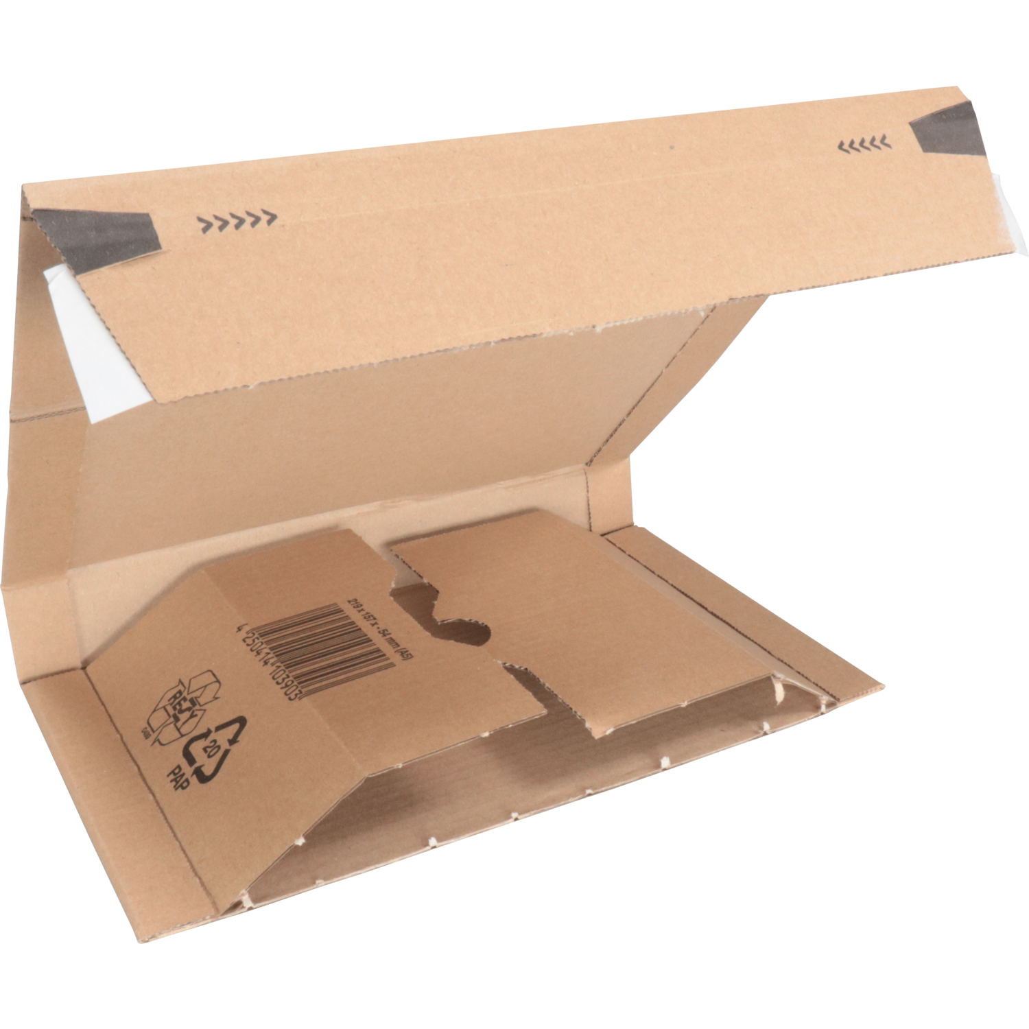 SendProof® Boekverpakking, golfkarton, 217x155x60mm, bruin