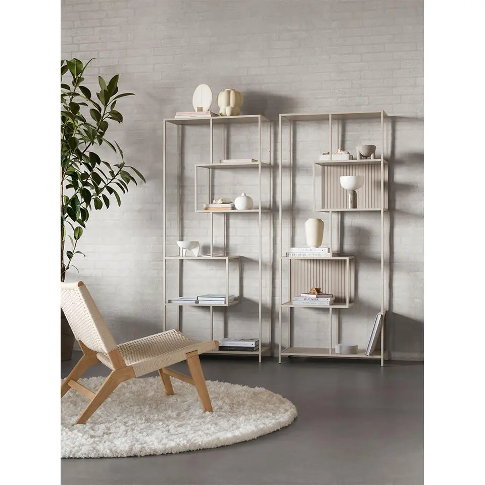 Hioshop Sea wandkast 5 planken grijs