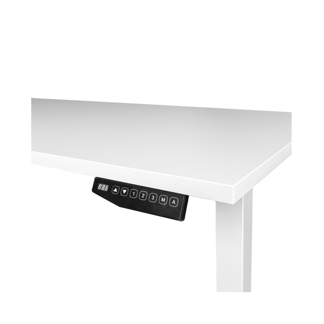 CONTINI höhenverstellbarer Bürotisch 180 x 80 cm grau / Gestell weiss