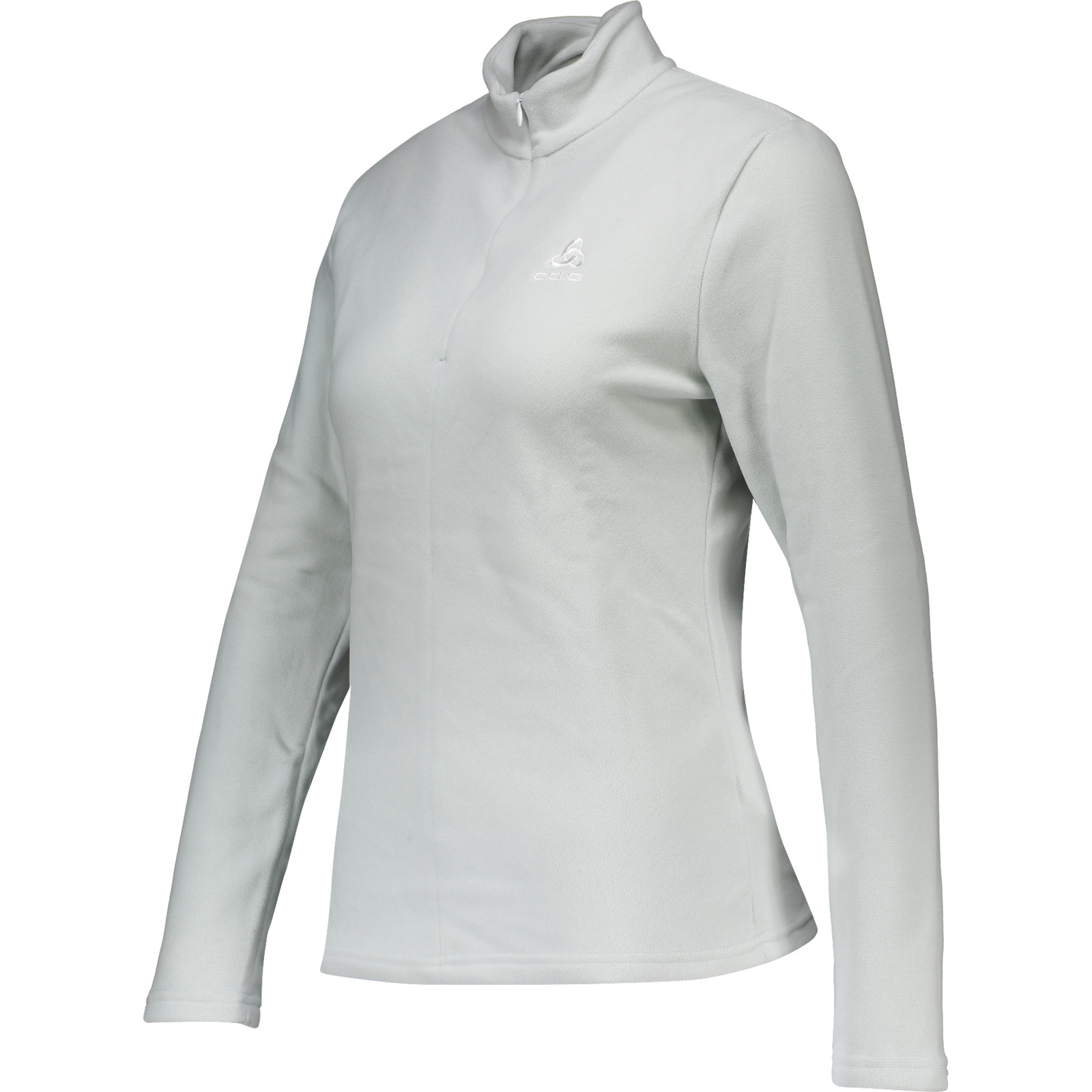 Odlo Damen-Fleecepullover Mid Layer Half Zip M, hellgrau