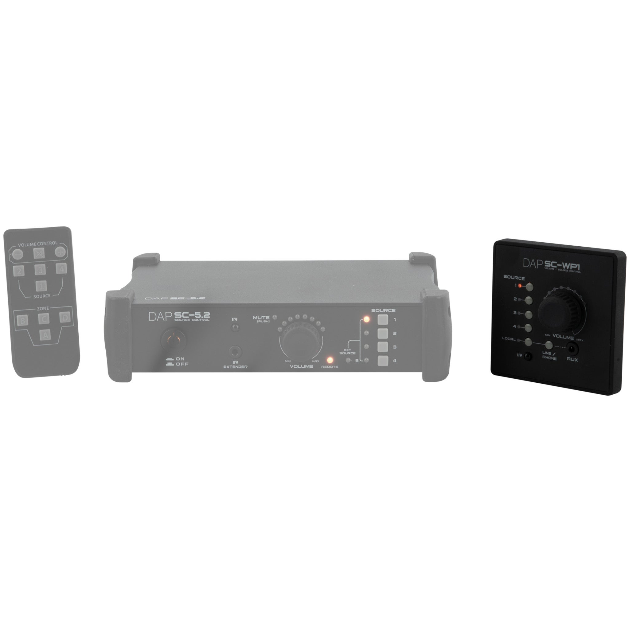 DAP SC-WP1 muurpaneel voor DAP SC-5.2 audioschakelaar, zwart