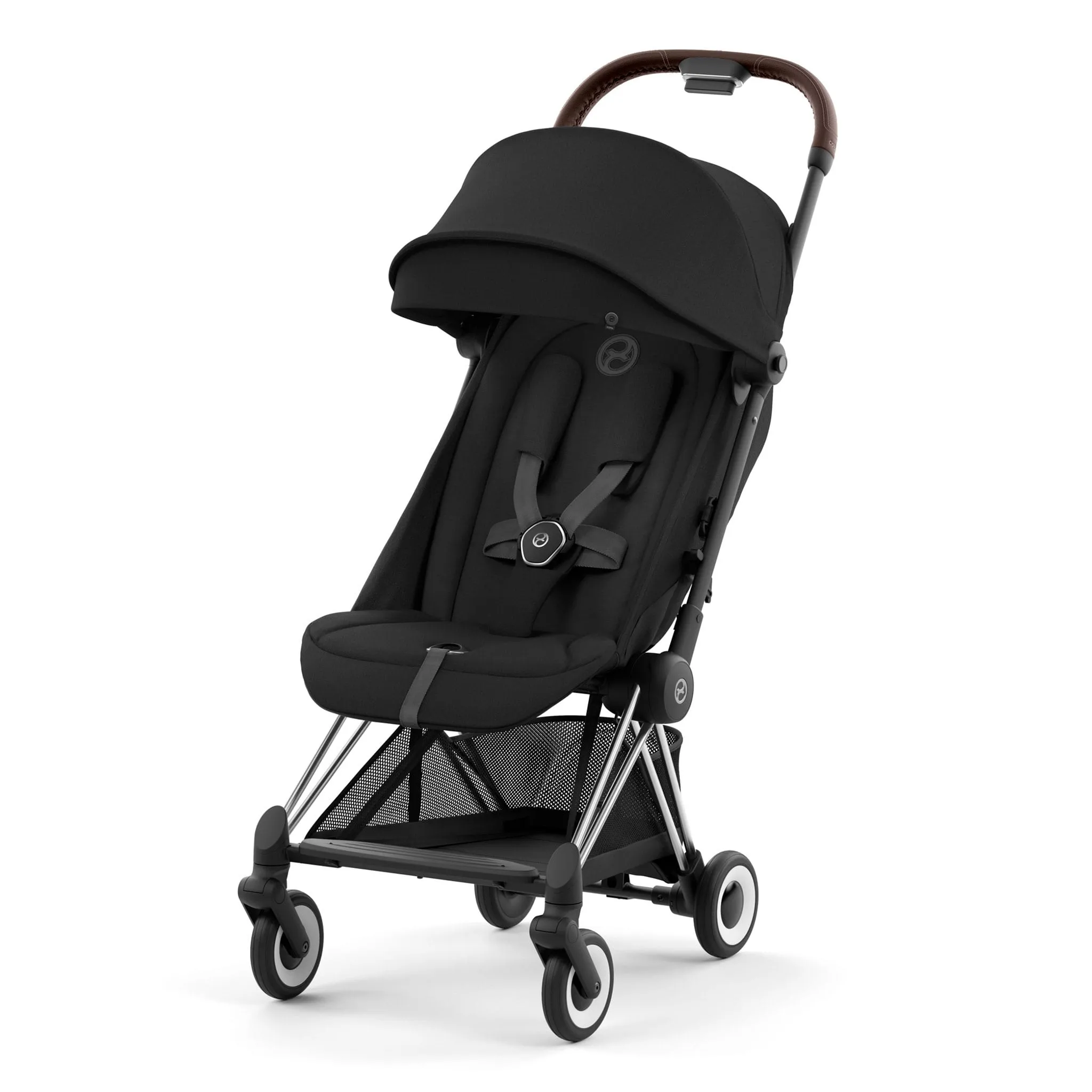 Cybex Poussette Coya - Cadre chromé avec siège noir sépia