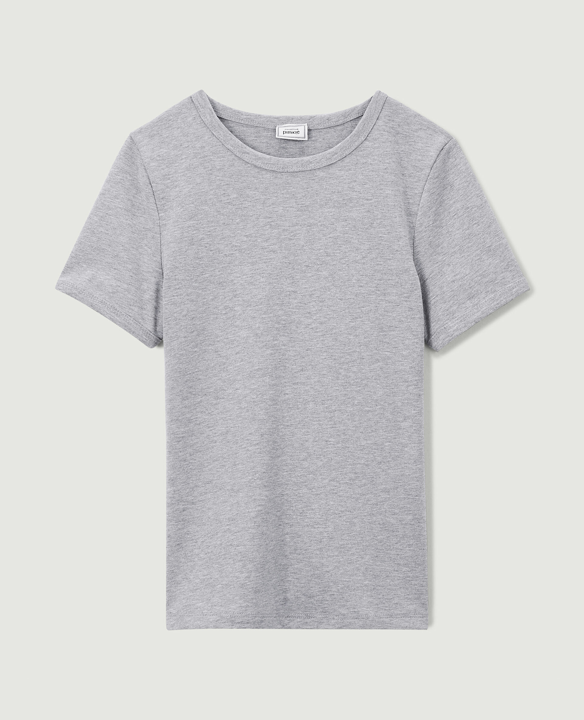 T-shirt col rond - Gris
