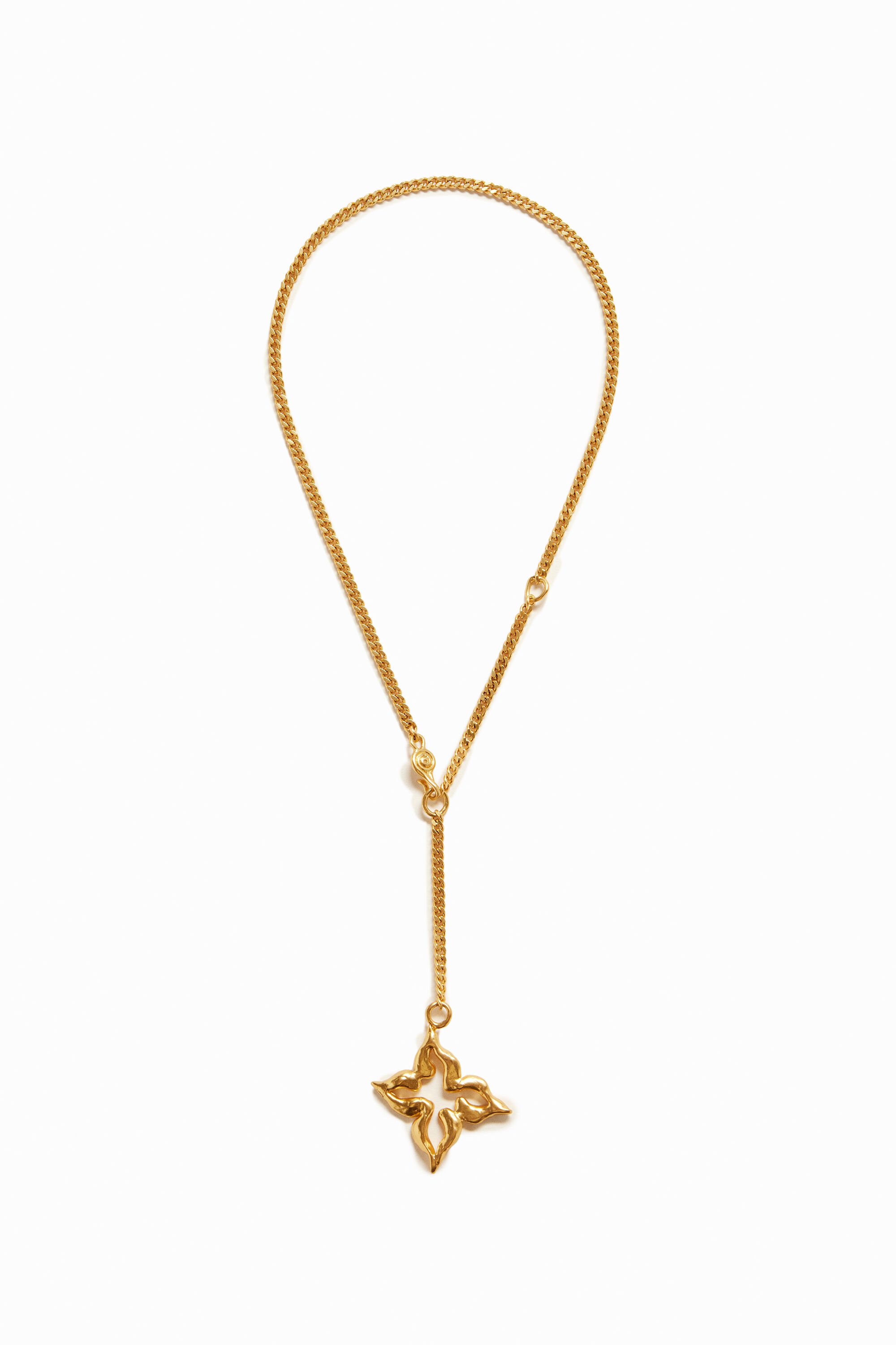 Collier papillon plaqué or Zalio