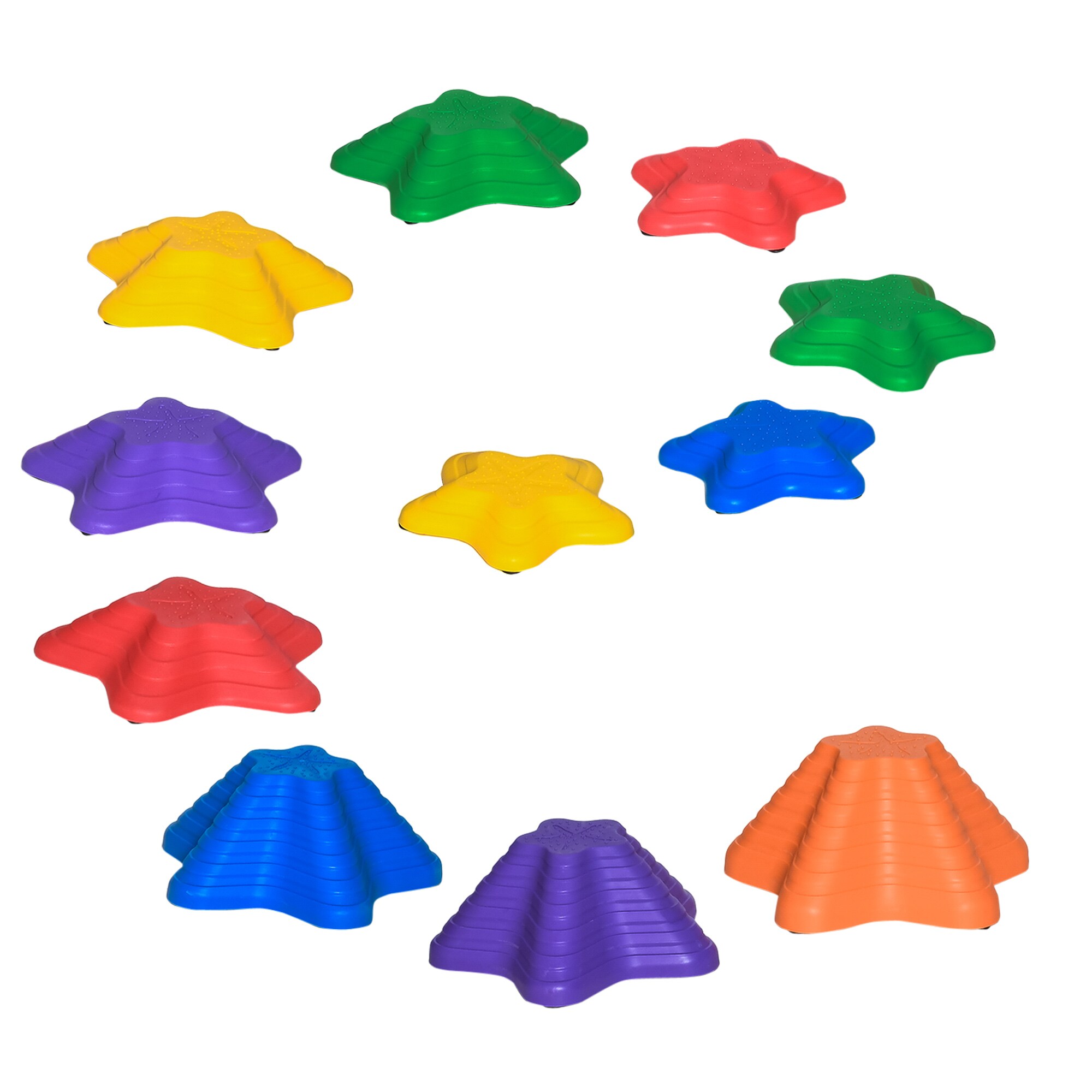 Outsunny Balance Fluss-Steine stapelbar bunt 40,5L x 40,5B x 20H cm