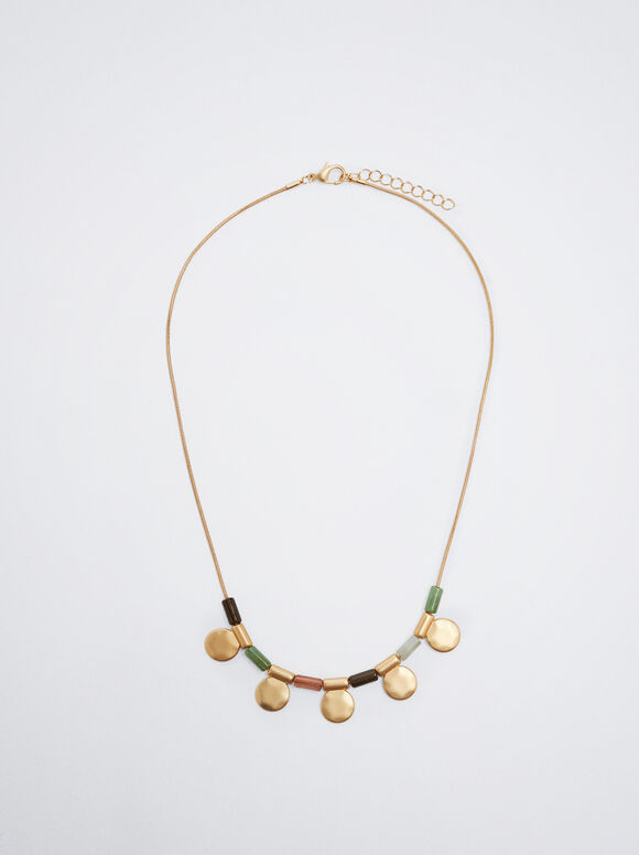 Colar com Medalhas - Multicolorido