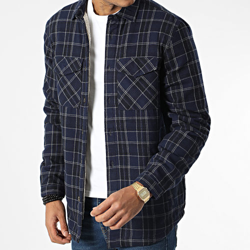 Surchemise A Carreaux Tornio Bleu Marine