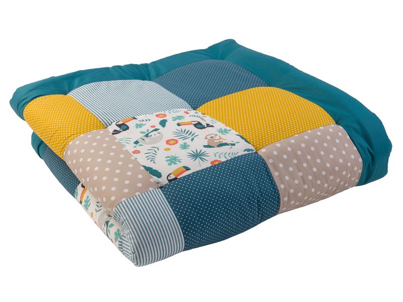 Ullenboom Krabbeldecke Laufgittereinlage Dschungel 120 x 12 Krabbelunterlage für Babys, dick und weich gepolstert, 100% Oekotex, Made in EU