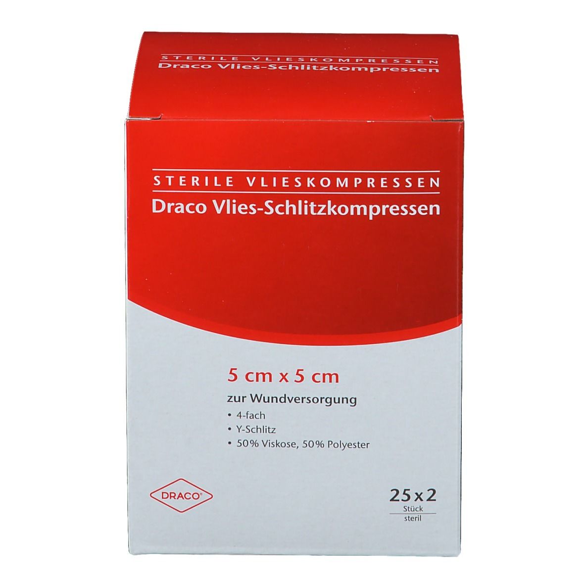 Draco Vlies-Schlitzkompressen 5 x 5 cm 4fach, steril