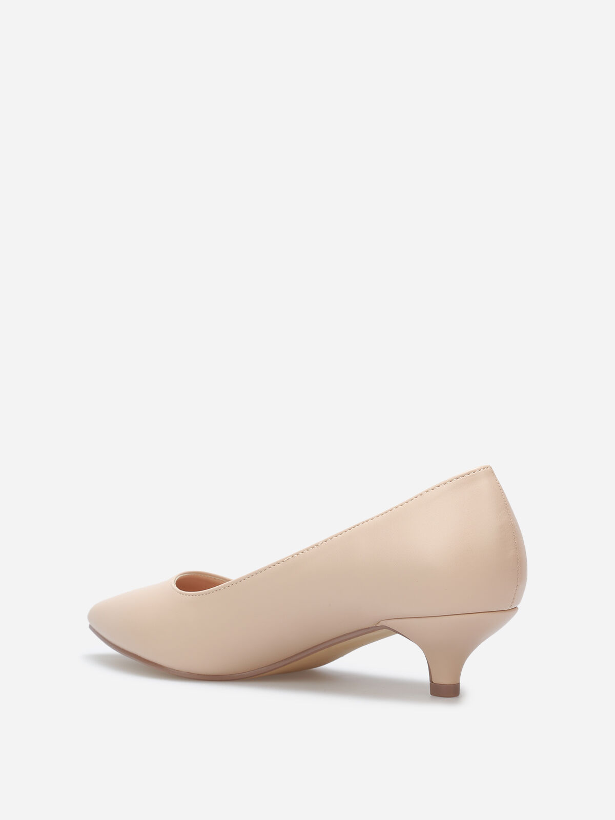 Escarpins pointus kitten heel- Nude