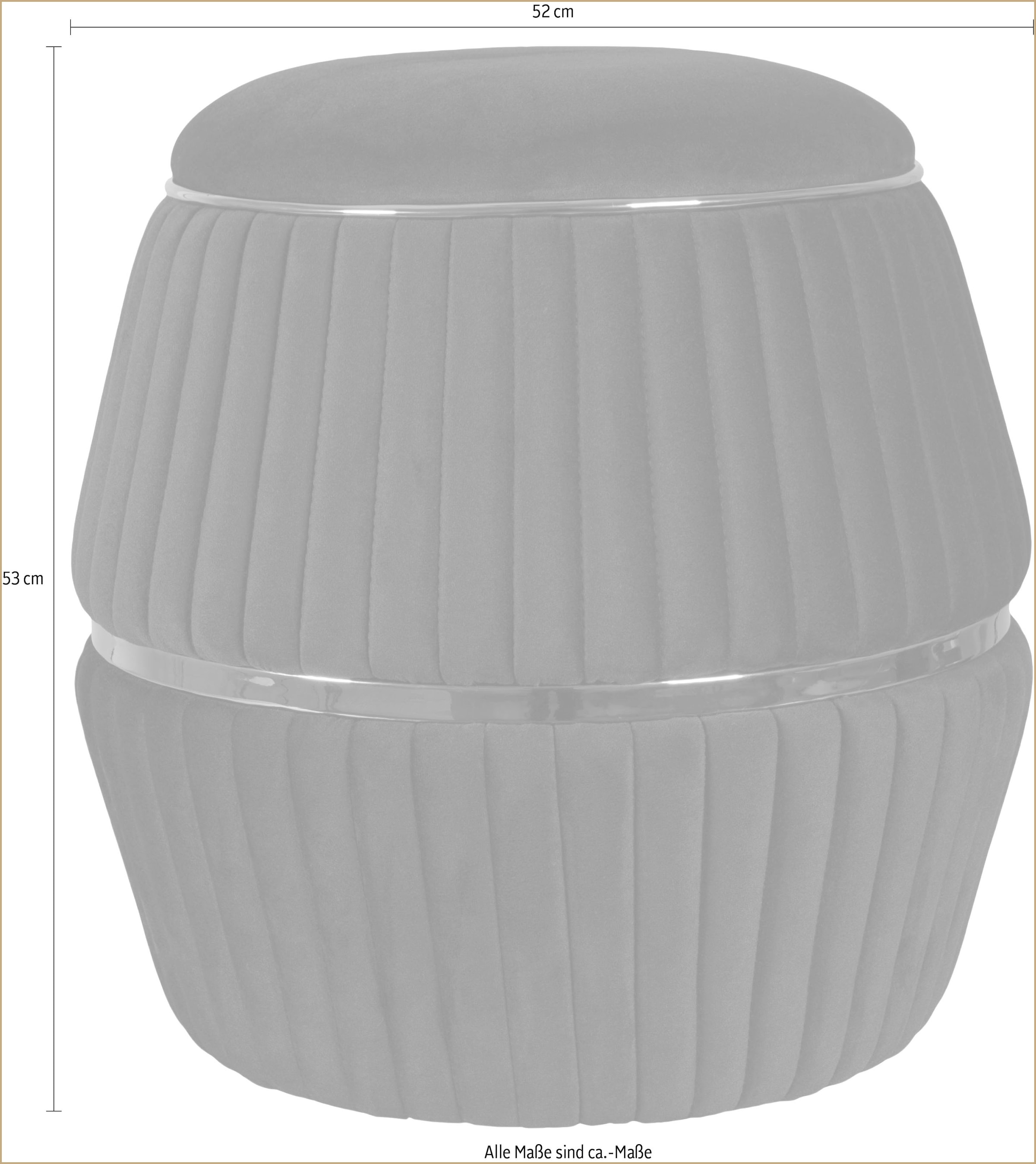 Kayoom Sitzhocker »Hocker Doric, trendiger Look, ästhetische Farbgebung, schöne Steppung« 1 Stk. tlg. komfortabel, hochqualitativ, pflegeleicht, in vielen Räumen zuhause