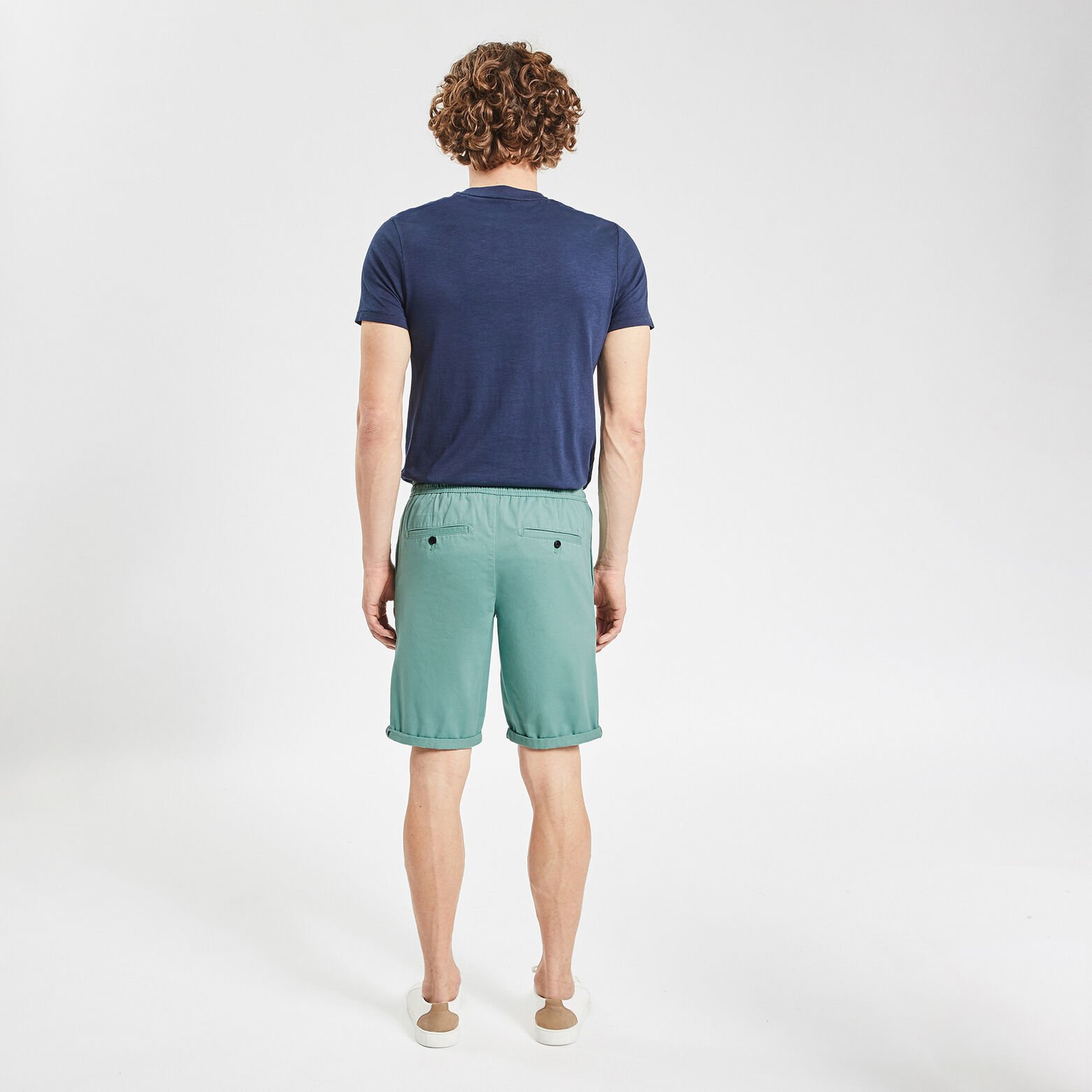 Bermuda chino taille élastiquée Vert